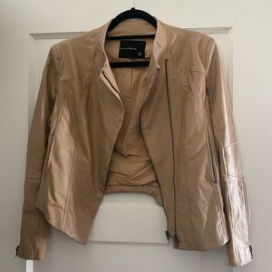 Olivaceous Faux Leather Jacket